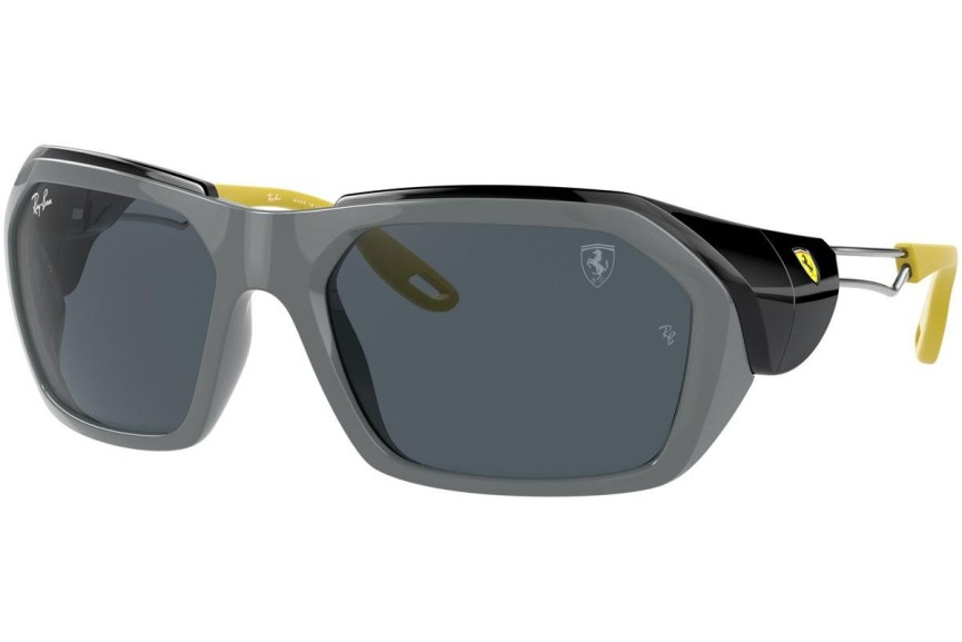 Okulary przeciwsłoneczne Ray-Ban RB4367M F67287 Prostokątne Szare