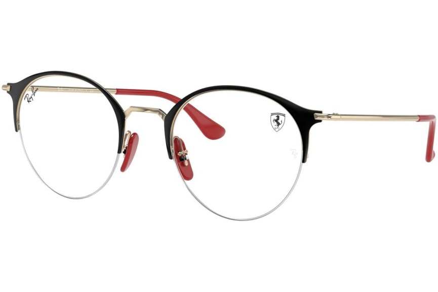 Okulary korekcyjne Ray-Ban Scuderia Ferrari Collection RX3578VM F061 Okrągłe Czarne