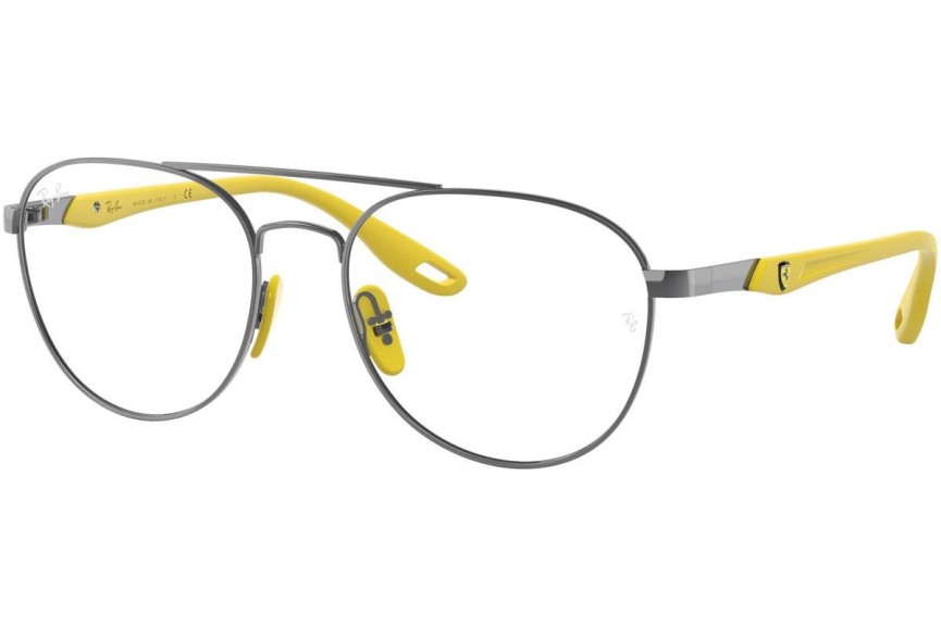 Okulary korekcyjne Ray-Ban Scuderia Ferrari Collection RX6473M F065 Okrągłe Srebrne