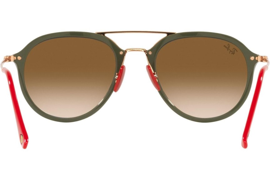 Okulary przeciwsłoneczne Ray-Ban Scuderia Ferrari Collection RB4369M F67151 Pilotki (Aviator) Zielone