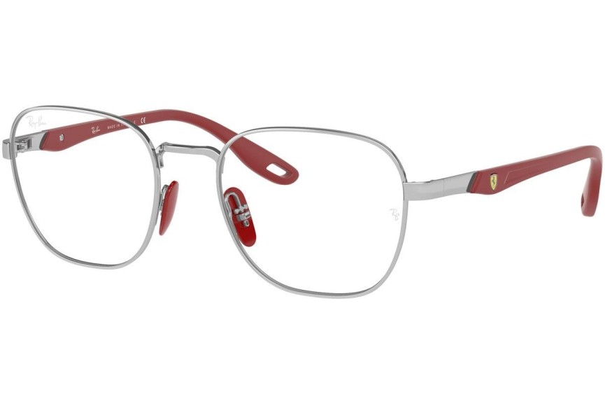 Okulary korekcyjne Ray-Ban Scuderia Ferrari Collection RX6484M F007 Kwadratowe Srebrne