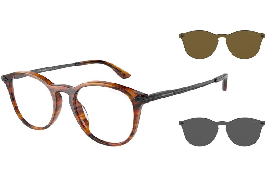 Okulary korekcyjne Giorgio Armani AR8159U 59391W Okrągłe Havana