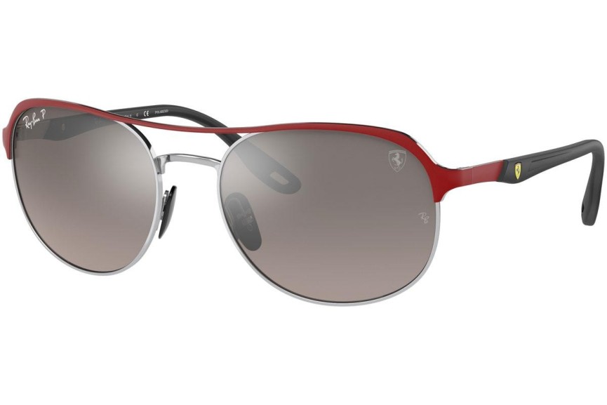 Okulary przeciwsłoneczne Ray-Ban Scuderia Ferrari Collection RB3685M F0455J Polarized Pilotki (Aviator) Czerwone