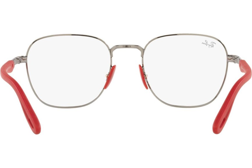 Okulary korekcyjne Ray-Ban Scuderia Ferrari Collection RX6484M F001 Kwadratowe Srebrne