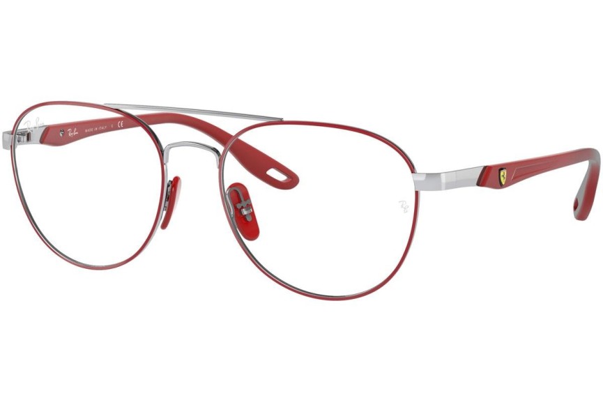 Okulary korekcyjne Ray-Ban Scuderia Ferrari Collection RX6473M F067 Okrągłe Czerwone