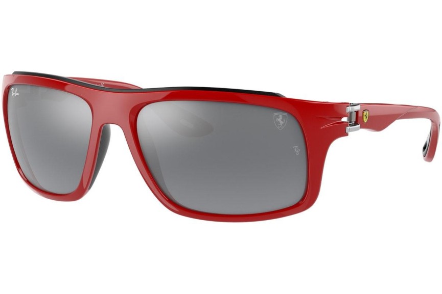 Okulary przeciwsłoneczne Ray-Ban RB4364M F6236G Prostokątne Czerwone
