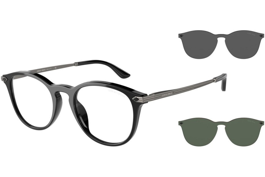 Okulary korekcyjne Giorgio Armani AR8159U 50011W Okrągłe Czarne