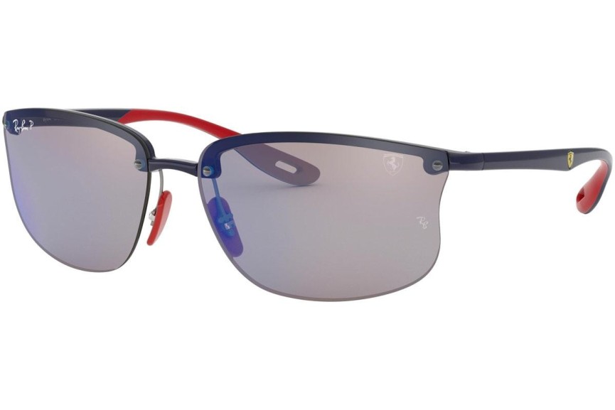 Okulary przeciwsłoneczne Ray-Ban RB4322M F606H0 Polarized Prostokątne Niebieskie