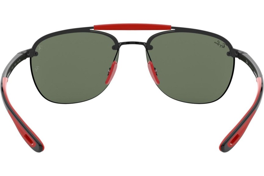 Okulary przeciwsłoneczne Ray-Ban Scuderia Ferrari Collection RB3662M F02871 Pilotki (Aviator) Czarne