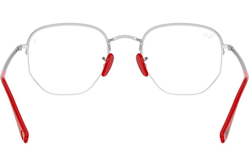 Okulary korekcyjne Ray-Ban Scuderia Ferrari Collection RX6448M F031 Kwadratowe Srebrne