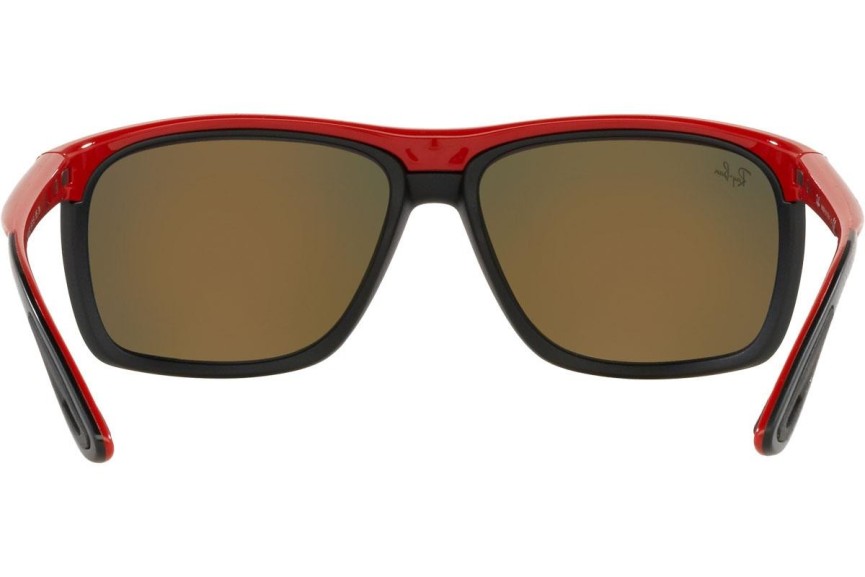 Okulary przeciwsłoneczne Ray-Ban RB4363M F6236Q Prostokątne Czerwone