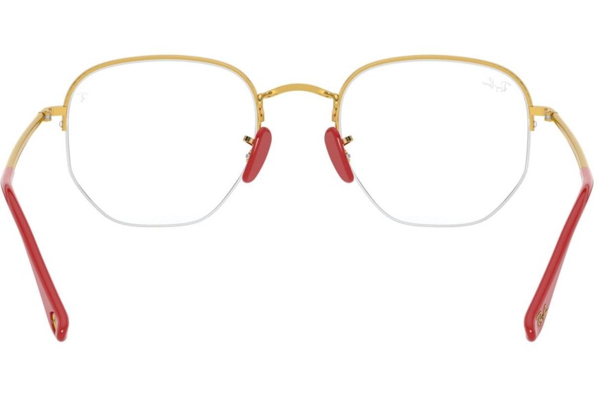Okulary korekcyjne Ray-Ban Scuderia Ferrari Collection RX6448M F029 Kwadratowe Złote