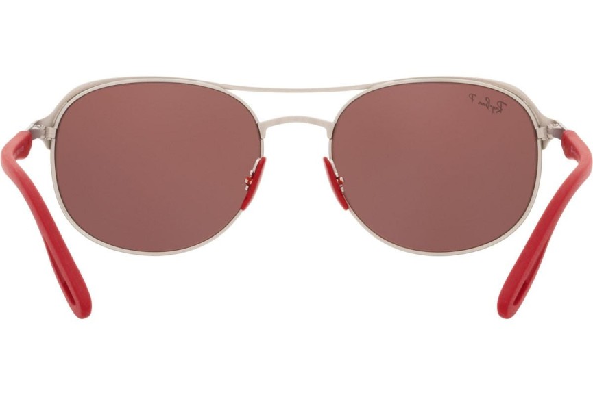 Okulary przeciwsłoneczne Ray-Ban Scuderia Ferrari Collection RB3685M F060H2 Polarized Pilotki (Aviator) Czarne