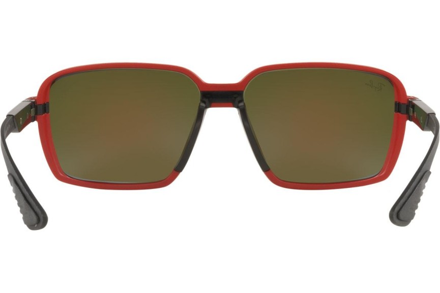 Okulary przeciwsłoneczne Ray-Ban Scuderia Ferrari Collection RB8360M F66355 Prostokątne Czerwone