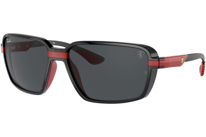 Okulary przeciwsłoneczne Ray-Ban Scuderia Ferrari Collection RB8360M F60187 Prostokątne Czarne