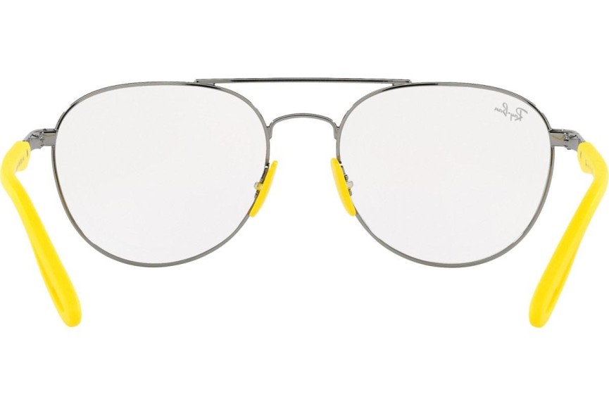 Okulary korekcyjne Ray-Ban Scuderia Ferrari Collection RX6473M F065 Okrągłe Srebrne