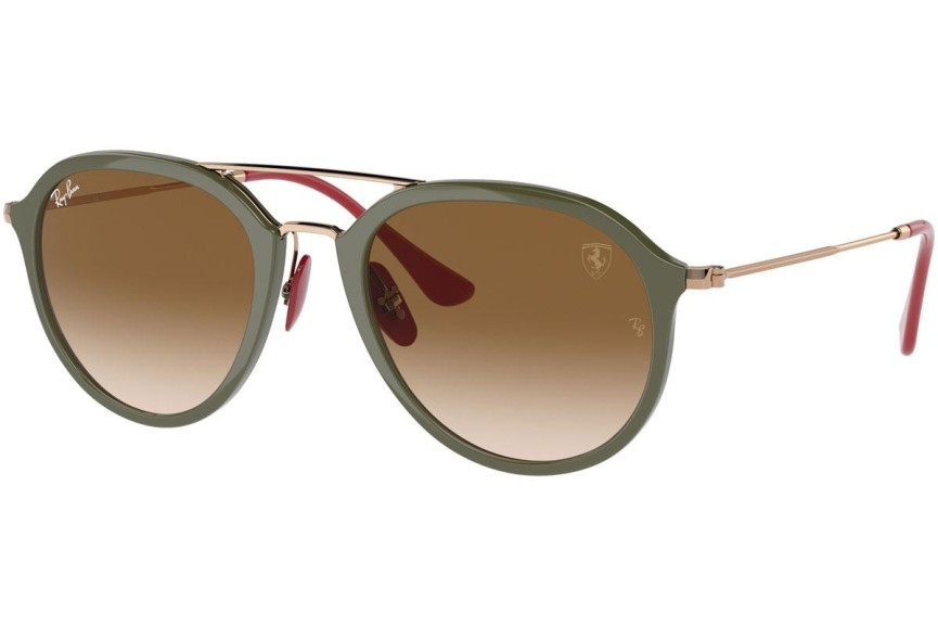 Okulary przeciwsłoneczne Ray-Ban Scuderia Ferrari Collection RB4369M F67151 Pilotki (Aviator) Zielone