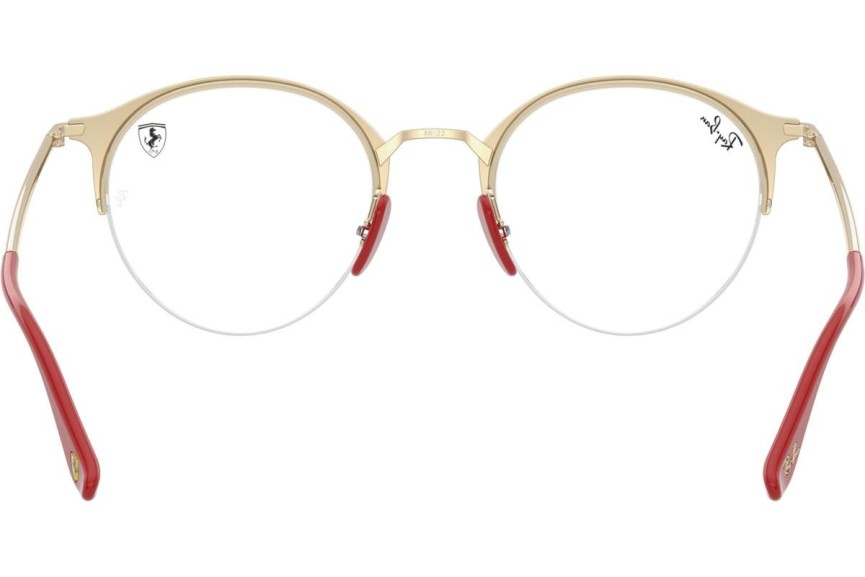 Okulary korekcyjne Ray-Ban Scuderia Ferrari Collection RX3578VM F061 Okrągłe Czarne