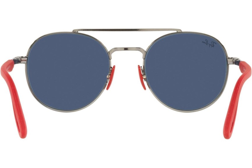 Okulary przeciwsłoneczne Ray-Ban Scuderia Ferrari Collection RB3696M F00180 Okrągłe Srebrne