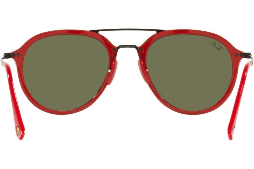 Okulary przeciwsłoneczne Ray-Ban RB4369M F62330 Pilotki (Aviator) Czerwone