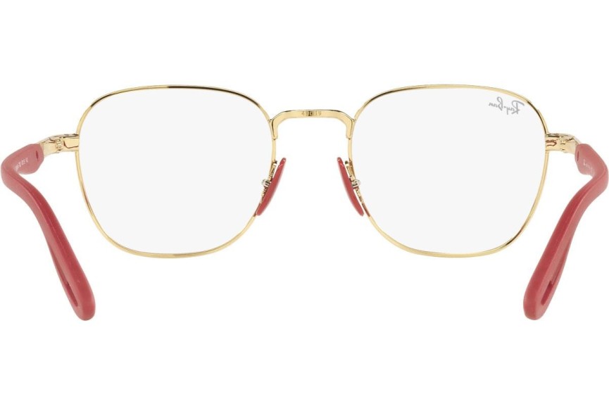 Okulary korekcyjne Ray-Ban Scuderia Ferrari Collection RX6484M F029 Kwadratowe Złote