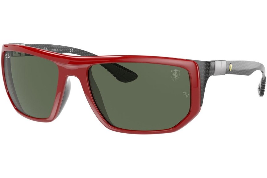 Okulary przeciwsłoneczne Ray-Ban Scuderia Ferrari Collection RB8361M F62371 Prostokątne Czerwone