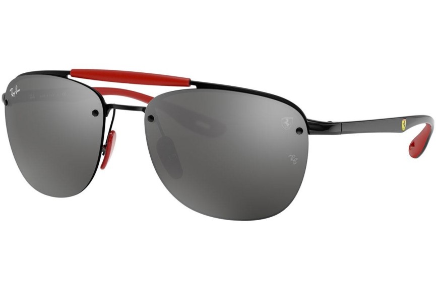 Okulary przeciwsłoneczne Ray-Ban Scuderia Ferrari Collection RB3662M F0026G Pilotki (Aviator) Czarne