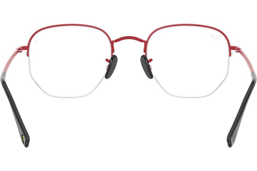 Okulary korekcyjne Ray-Ban Scuderia Ferrari Collection RX6448M F047 Kwadratowe Czerwone