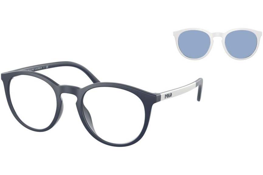 Okulary korekcyjne Polo Ralph Lauren PH4183U 601672 Okrągłe Niebieskie