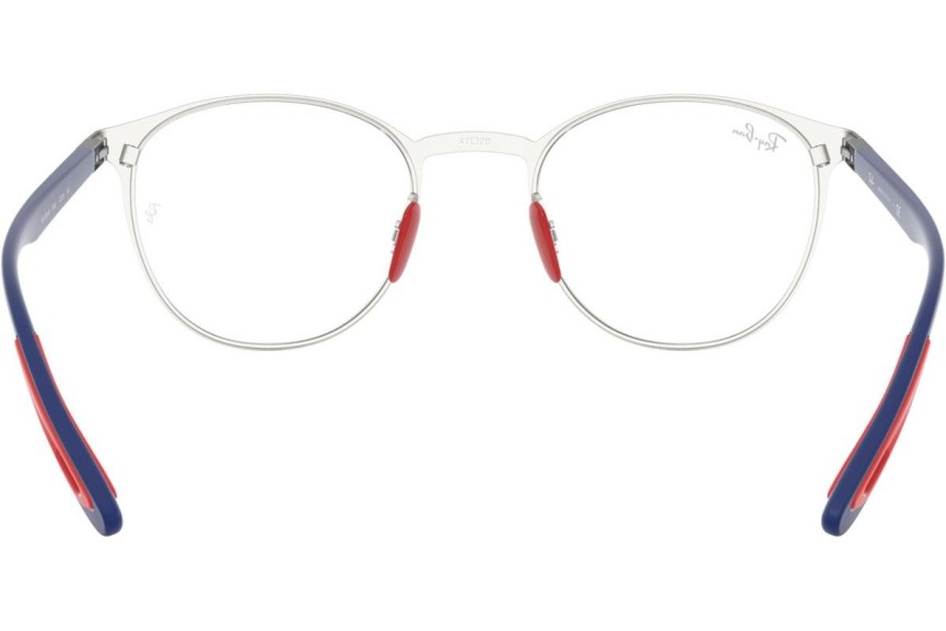 Okulary korekcyjne Ray-Ban Scuderia Ferrari Collection RX6355M F040 Okrągłe Srebrne