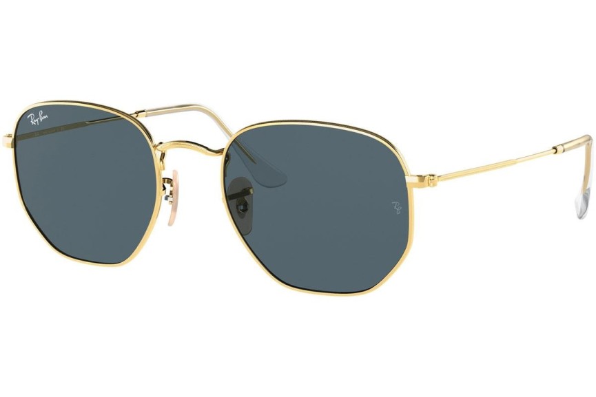 Okulary przeciwsłoneczne Ray-Ban Hexagonal RB3548N 001/R5 Okrągłe Złote
