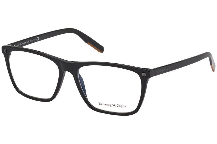 Okulary korekcyjne Zegna EZ5215 001 Kwadratowe Czarne