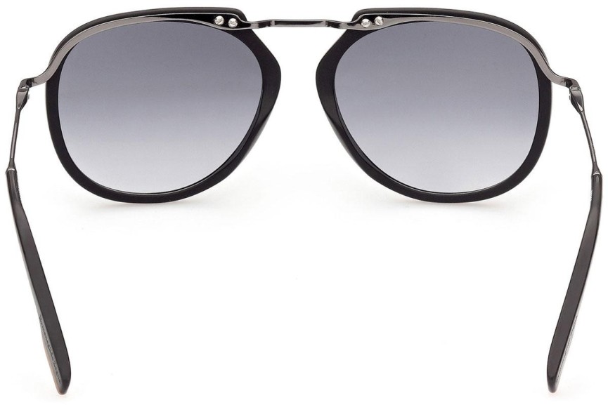 Okulary przeciwsłoneczne Zegna EZ0164 02B Pilotki (Aviator) Czarne