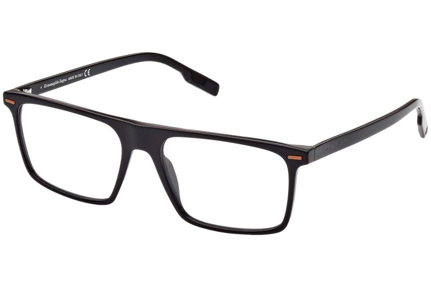 Okulary korekcyjne Zegna EZ5243 001 Kwadratowe Czarne