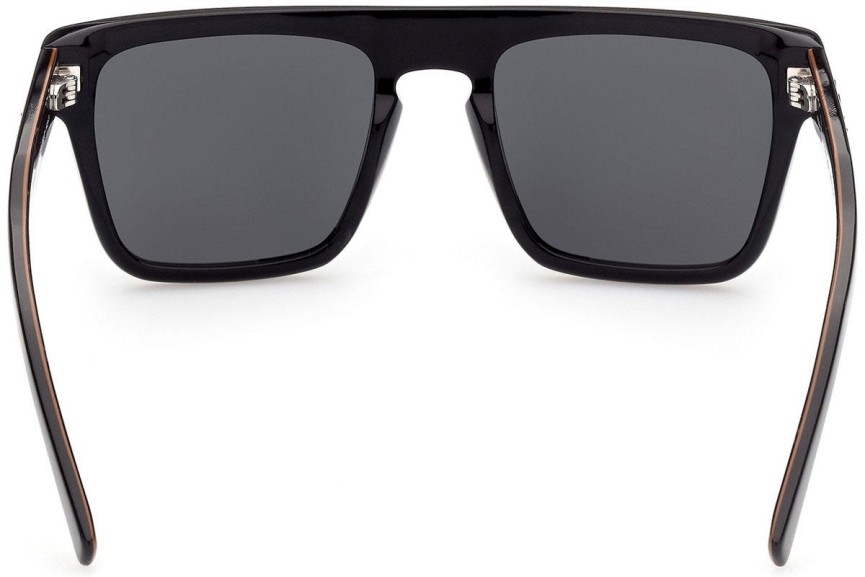 Okulary przeciwsłoneczne Zegna EZ0157 01A Kwadratowe Czarne