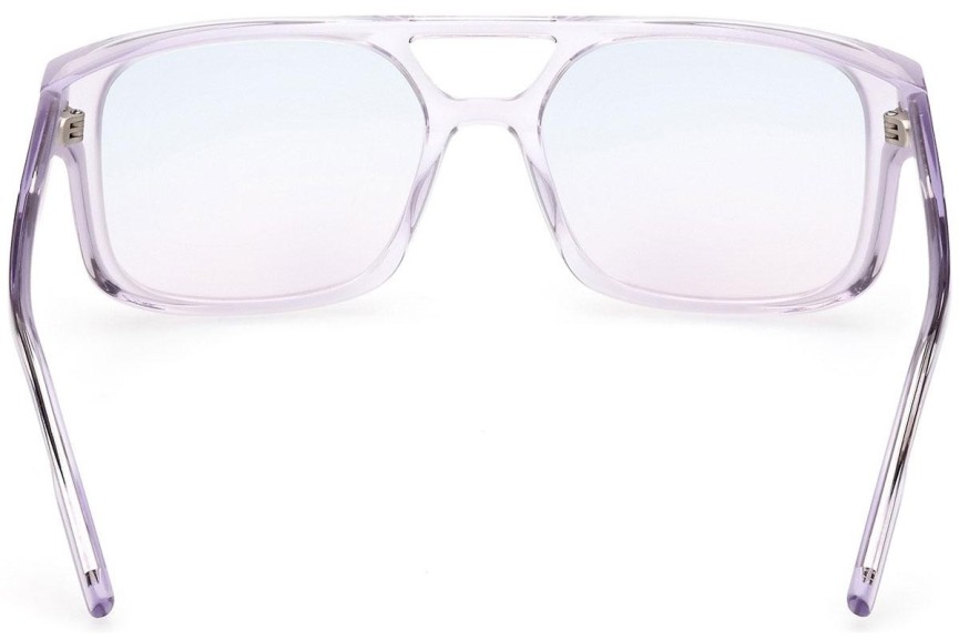 Okulary przeciwsłoneczne Zegna EZ0209 80W Kwadratowe Fioletowe