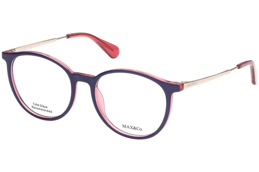 Okulary korekcyjne Max&Co. MO5043 092 Okrągłe Niebieskie