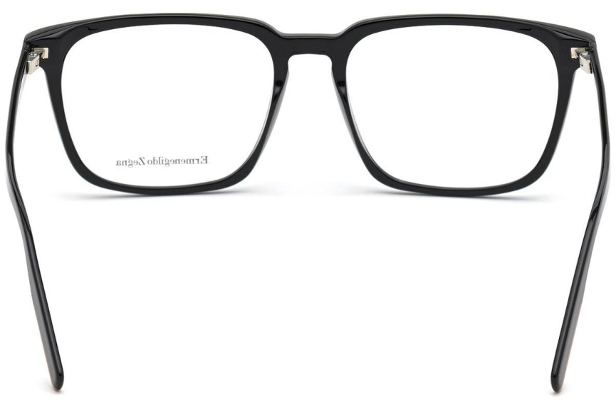 Okulary korekcyjne Zegna EZ5201 001 Kwadratowe Czarne