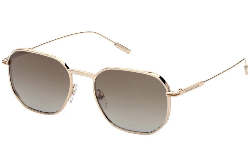 Okulary przeciwsłoneczne Zegna EZ0192 32G Okrągłe Złote
