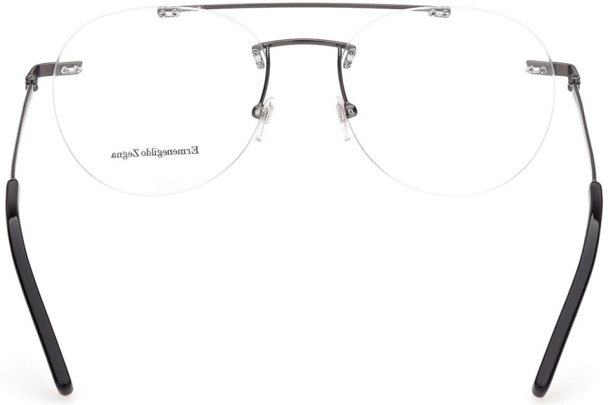 Okulary korekcyjne Zegna EZ5196 008 Okrągłe Szare