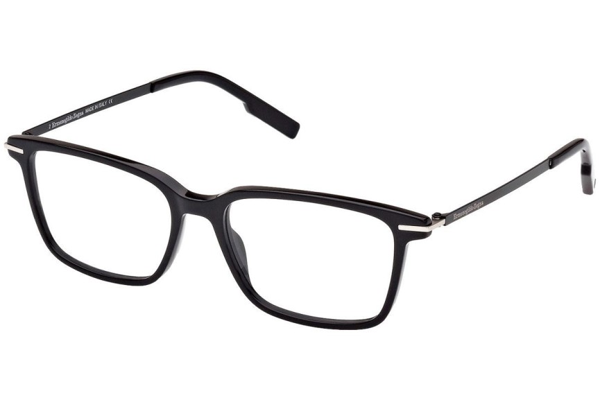 Okulary korekcyjne Zegna EZ5246 001 Kwadratowe Czarne