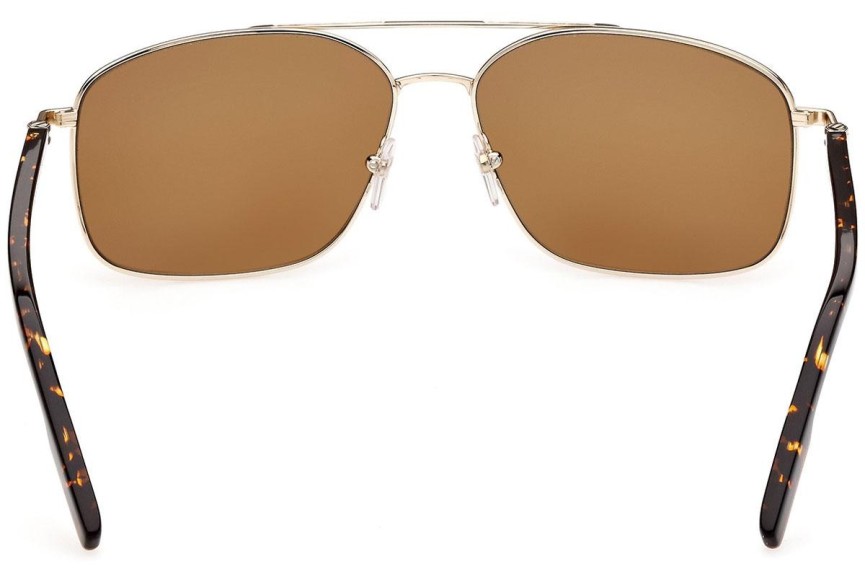 Okulary przeciwsłoneczne Zegna EZ0205 32E Pilotki (Aviator) Złote
