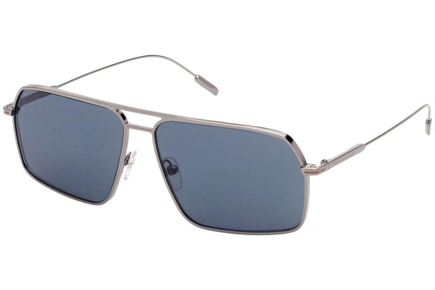 Okulary przeciwsłoneczne Zegna EZ0193 08V Pilotki (Aviator) Srebrne