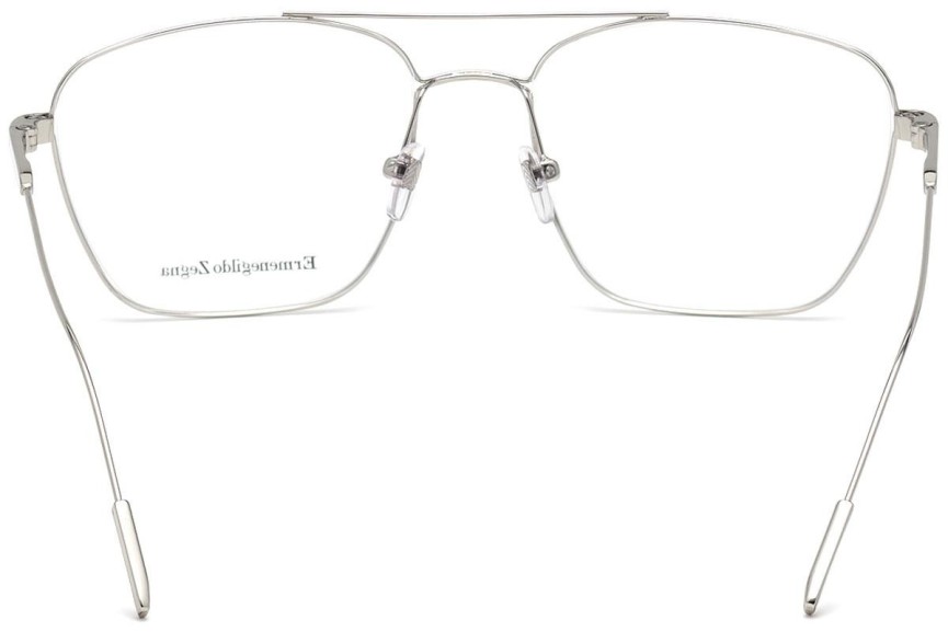 Okulary korekcyjne Zegna EZ5206 016 Pilotki (Aviator) Srebrne