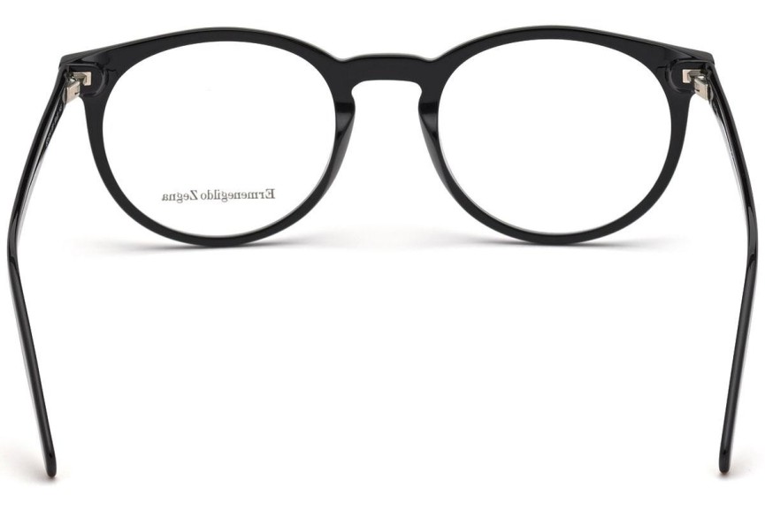 Okulary korekcyjne Zegna EZ5214 001 Okrągłe Czarne