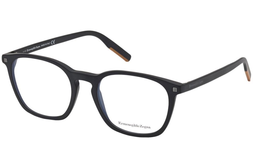 Okulary korekcyjne Zegna EZ5202 002 Okrągłe Czarne