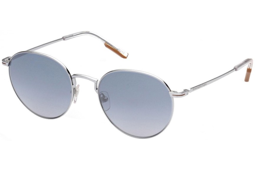Okulary przeciwsłoneczne Zegna EZ0186 16X Okrągłe Srebrne