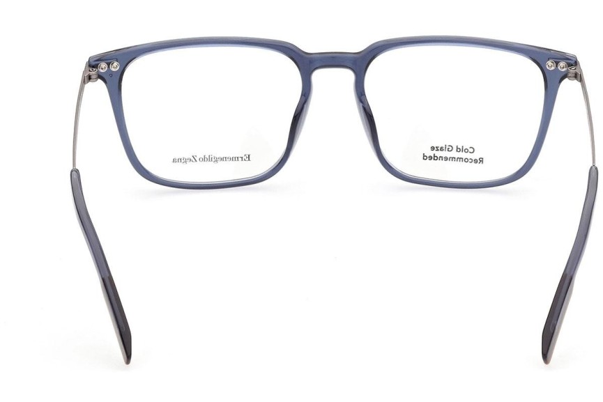 Okulary korekcyjne Zegna EZ5216 090 Kwadratowe Niebieskie