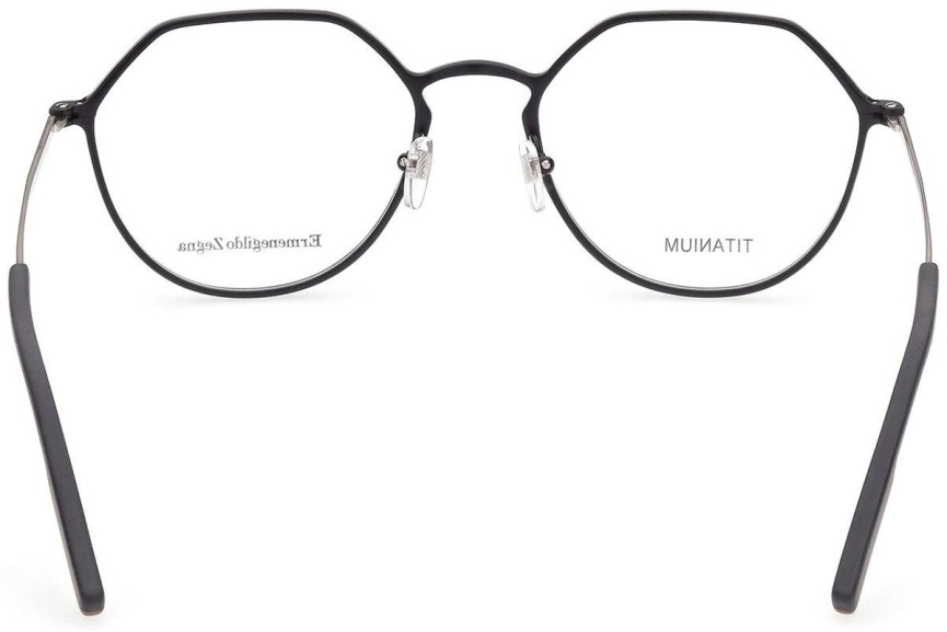 Okulary korekcyjne Zegna EZ5180 002 Kwadratowe Czarne