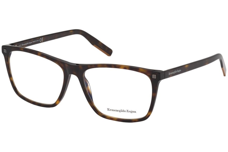 Okulary korekcyjne Zegna EZ5215 52A Kwadratowe Havana